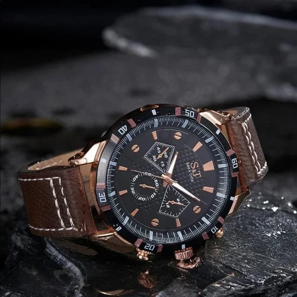 Men Triple Dial Quartz Watch - Picture 1 of 3